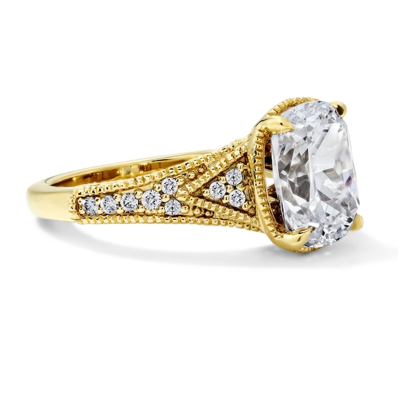 3-1/3 CT. T.w. Certified Cushion-Cut Lab-Grown Diamond Engagement Ring in 14K Gold (F/Vs2)