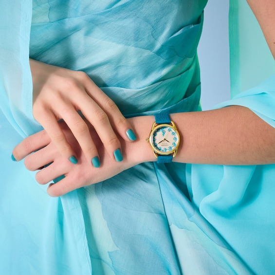 Ladies' Citizen x Disney Moana Ocean Adventure Gold-Tone IP Stainless Steel Watch (Model: Fe6182-46Y)