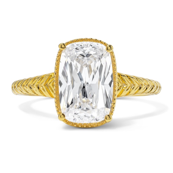 3 CT. T.W. Certified Elongated Cushion-Cut Lab-Grown Diamond Solitaire Engagement Ring in 14K Gold (F/VS2)