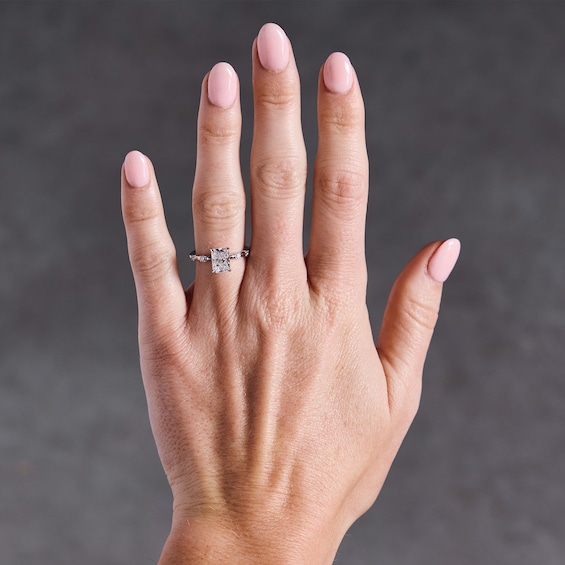 Modern Refection 1-3/4 CT. T.w. Certified Radiant-Cut Lab-Grown Diamond Engagement Ring in Platinum (F/Vs2)