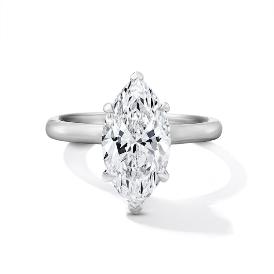 3-1/4 CT. T.w. Certified Marquise-Cut Lab-Grown Diamond Solitaire Hidden Frame Engagement Ring in 14K White Gold (F/Vs2)