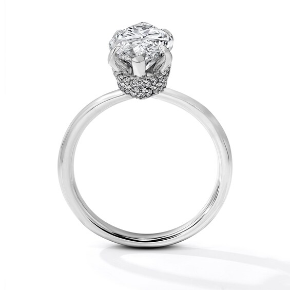 3-1/4 CT. T.w. Certified Marquise-Cut Lab-Grown Diamond Solitaire Hidden Frame Engagement Ring in 14K White Gold (F/Vs2)