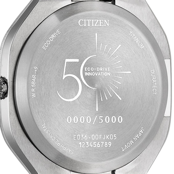 Men's Citizen Limited Edition Photon Titanium Watch with Black Dial (Model: Bj6560-53W)