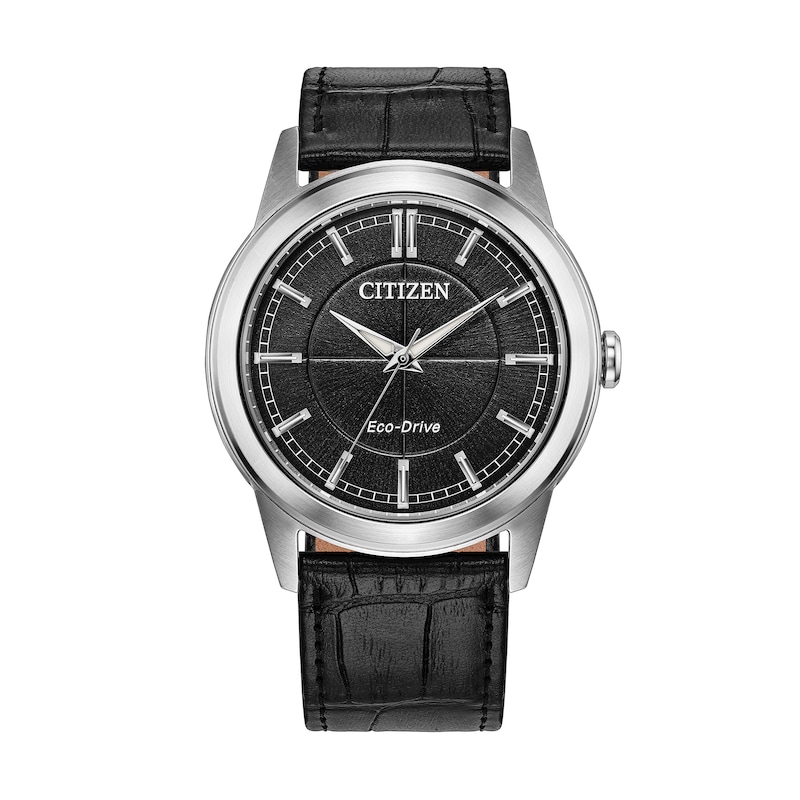 mens black leather dress watch Citizen Rolan Strap Watch, 41mm cowl_neck_tops