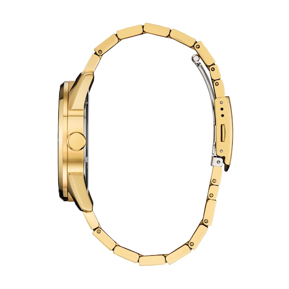Men's Citizen Dress Classic Gold-Tone IP Stainless Steel Watch with Black Dial (Model: Aw0089-52E)