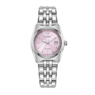 Ladies' Citizen Corso Stainless Steel Watch with Pink Dial (Model: EW2291-51X)
