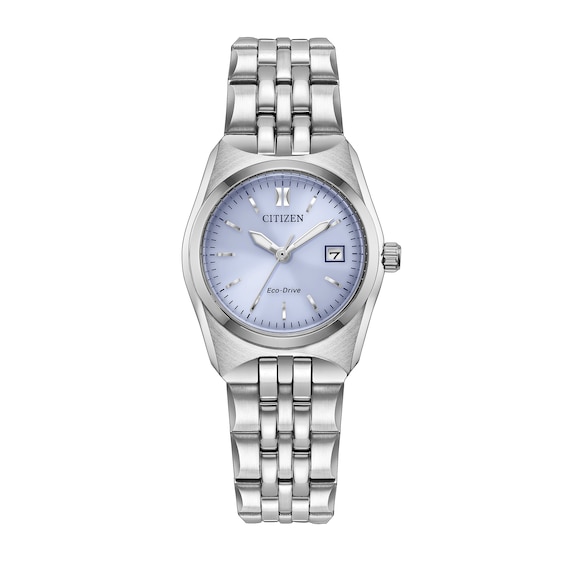 Ladies' Citizen Corso Stainless Steel Watch with Purple Dial (Model: Ew2291-51Z)