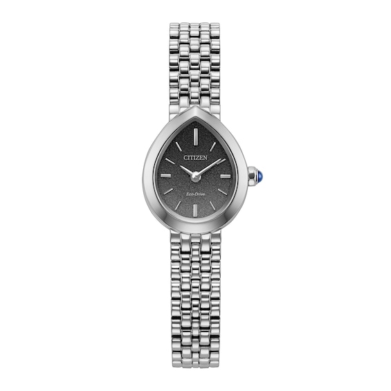 Ladies' Citizen Mini L Rainell Stainless Steel Watch with Gray Dial (Model: Ex1550-54E)