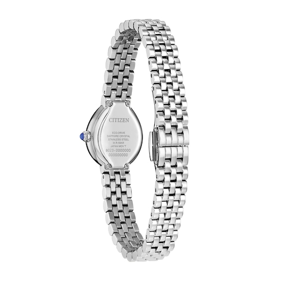 Ladies' Citizen Mini L Rainell Stainless Steel Watch with Gray Dial (Model: Ex1550-54E)