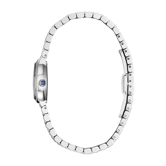 Ladies' Citizen Mini L Rainell 1/6 CT. T.w. Diamond Stainless Steel Watch with Blue Dial (Model: Ex1540-58L)