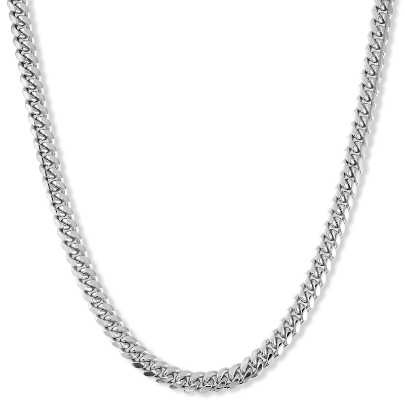 Main Image 1 of 7.2mm Miami Cuban Curb Chain Necklace in Solid Sterling Silver - 24"