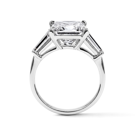 5 CT. T.w. Certified Princess and Baguette-Cut Lab-Grown Diamond Three-Stone Engagement Ring in 14K White Gold (F/Vs2)