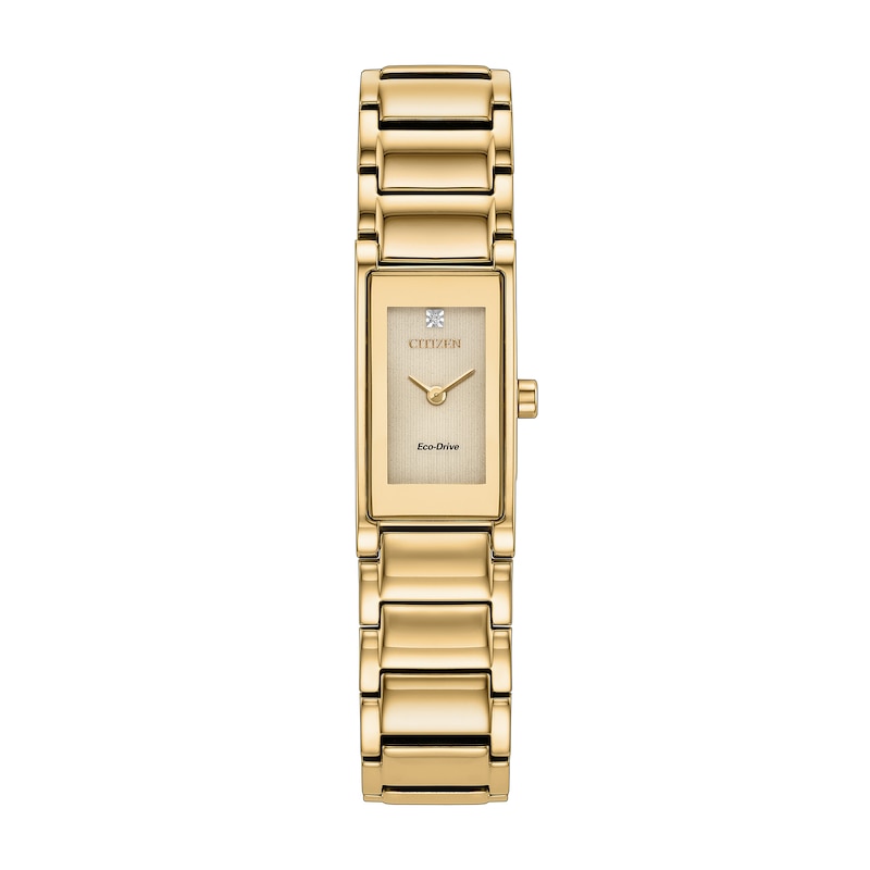 Main Image 1 of Ladies' Citizen Axiom Gold-Tone IP Stainless Steel Watch with Gold-Tone Dial and Diamond Accent (Model: EG7052-59P)