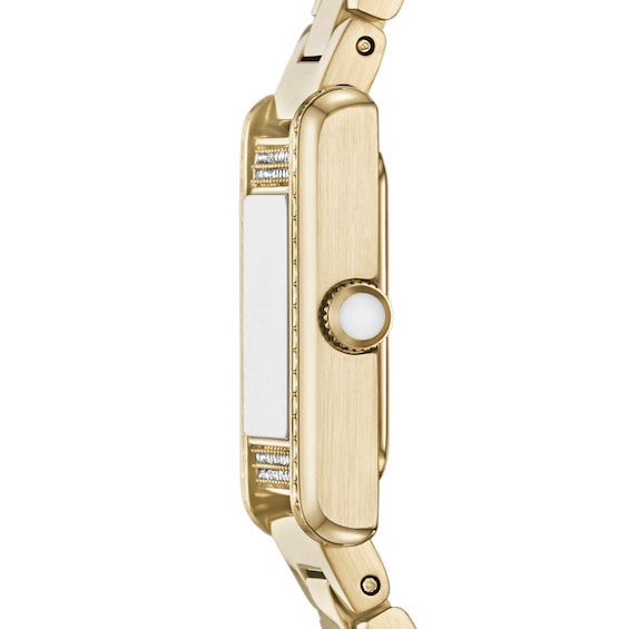 Ladies' Emporio Armani Gold-Tone Stainless Steel Watch with Cream Dial and Crystal Bezel (Model: Ar11795)