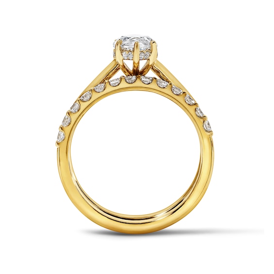 2 CT. T.w. Certified Marquise-Cut Lab-Grown Diamond Bridal Set in 14K Gold (F/Vs2)