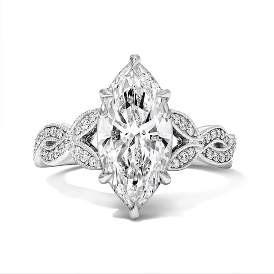 3-1/3 CT. T.w. Certified Marquise-Cut Lab-Grown Diamond Engagement Ring in 14K White Gold (F/Vs2)