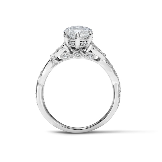 3-1/3 CT. T.w. Certified Marquise-Cut Lab-Grown Diamond Engagement Ring in 14K White Gold (F/Vs2)