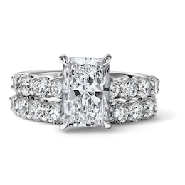 4-1/2 CT. T.W. Radiant-Cut Certified Lab-Grown Diamond Bridal Set in 14K White Gold (F/VS2)