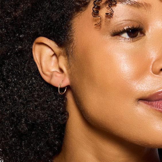 13mm Continuous Tube Hoops in Hollow 10K Gold
