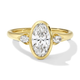 1.115 CT. T.W. Certified Oval Lab-Grown Diamond Engagement Ring in 14K Gold (F/VS2)