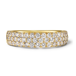 1 CT. T.W. Lab-Grown Diamond Three-Row Ring in 10K Gold (F/VS2)