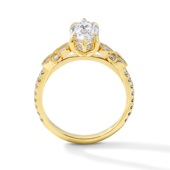 Vera Wang Love Collection 2-1/8 CT. T.w. Certified Marquise-Cut Lab-Grown Diamond Engagement Ring in 14K Gold (F/Vs2)