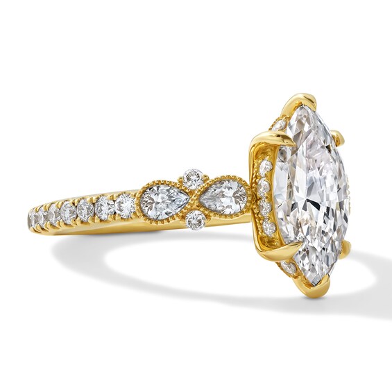 Vera Wang Love Collection 2-1/8 CT. T.w. Certified Marquise-Cut Lab-Grown Diamond Engagement Ring in 14K Gold (F/Vs2)