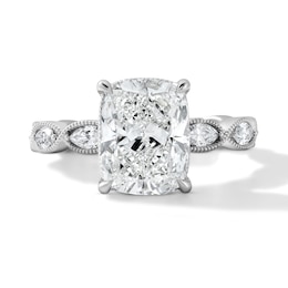 Vera Wang Love Collection 3-5/8 CT. T.W. Elongated Cushion-Cut Certified Lab-Grown Diamond Engagement Ring in 14K White Gold (F/VS2)