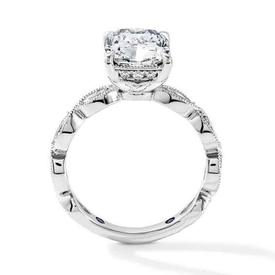 Vera Wang Love Collection 3-5/8 CT. T.w. Elongated Cushion-Cut Certified Lab-Grown Diamond Engagement Ring in 14K White Gold (F/Vs2)