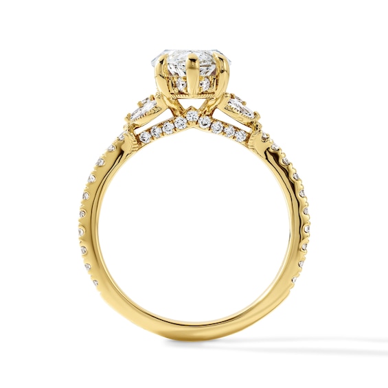 Vera Wang Love Collection 3-1/4 CT. T.w. Certified Marquise-Cut Lab-Grown Diamond Engagement Ring in 14K Gold (F/Vs2)