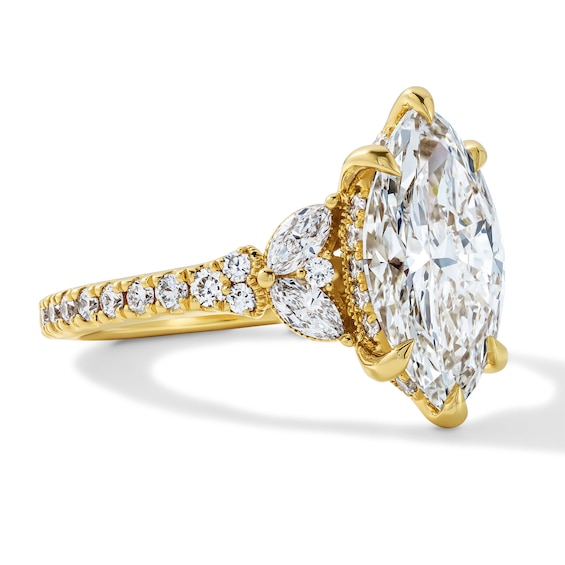 Vera Wang Love Collection 3-1/4 CT. T.w. Certified Marquise-Cut Lab-Grown Diamond Engagement Ring in 14K Gold (F/Vs2)