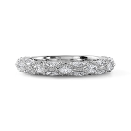 Vera Wang Love Collection 3/4 CT. T.W. Marquise-Cut Lab-Grown Diamond Vintage-Inspired Band in 14K White Gold (F/VS2)