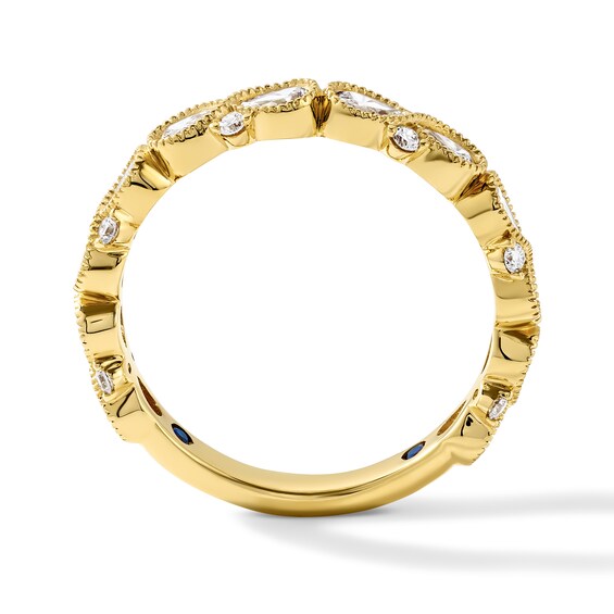 Vera Wang Love Collection 7/8 CT. T.w. Pear-Shaped Lab-Grown Diamond Band in 14K Gold (F/Vs2)