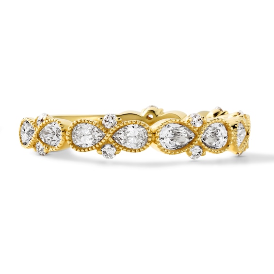 Vera Wang Love Collection 7/8 CT. T.w. Pear-Shaped Lab-Grown Diamond Band in 14K Gold (F/Vs2)