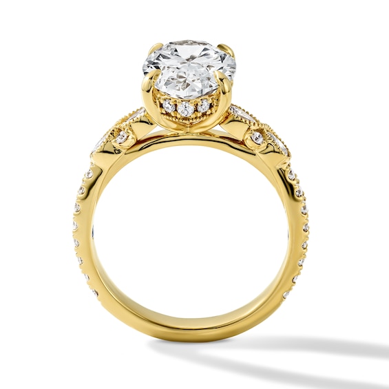 Vera Wang Love Collection 3-5/8 CT. T.w. Oval Certified Lab-Grown Diamond Engagement Ring in 14K Gold (F/Vs2)