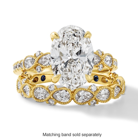 Vera Wang Love Collection 3-5/8 CT. T.w. Oval Certified Lab-Grown Diamond Engagement Ring in 14K Gold (F/Vs2)