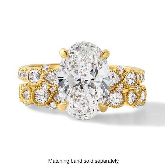 Vera Wang Love Collection 3-5/8 CT. T.w. Oval Certified Lab-Grown Diamond Engagement Ring in 14K Gold (F/Vs2)