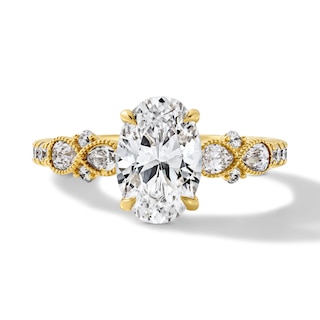 Vera Wang Love Collection 2-1/8 CT. T.W. Certified Oval Lab-Grown Diamond Engagement Ring in 14K Gold (F/VS2)