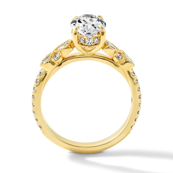 Vera Wang Love Collection 2-1/8 CT. T.w. Certified Oval Lab-Grown Diamond Engagement Ring in 14K Gold (F/Vs2)