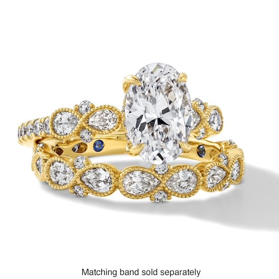 Vera Wang Love Collection 2-1/8 CT. T.w. Certified Oval Lab-Grown Diamond Engagement Ring in 14K Gold (F/Vs2)