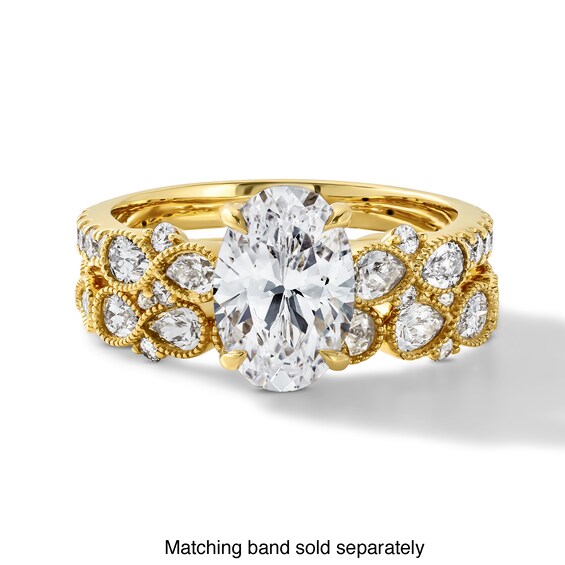 Vera Wang Love Collection 2-1/8 CT. T.w. Certified Oval Lab-Grown Diamond Engagement Ring in 14K Gold (F/Vs2)