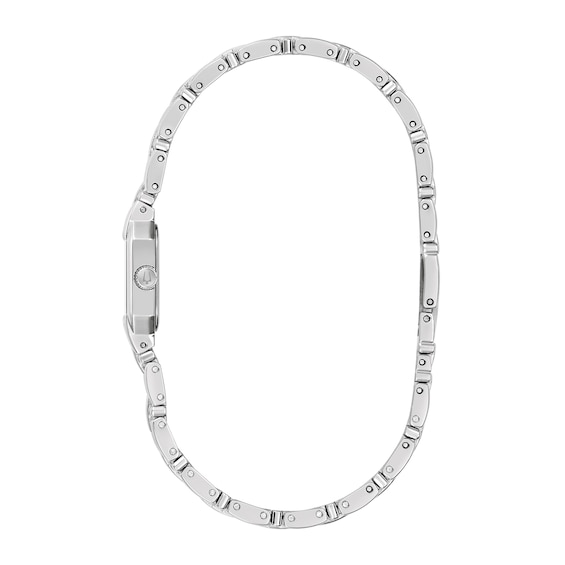 Ladies' Bulova Goddess of Time Diamond Accent Stainless Steel Watch with Silver-White Dial (Model: 96P263)