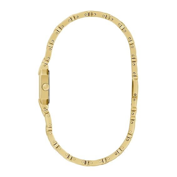 Ladies' Bulova Goddess of Time Diamond Accent Gold-Tone IP Stainless Steel Watch with Gold-Tone Dial (Model: 97P184)