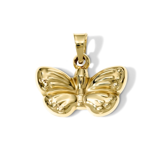 Butterfly Charm in Hollow 10K Gold