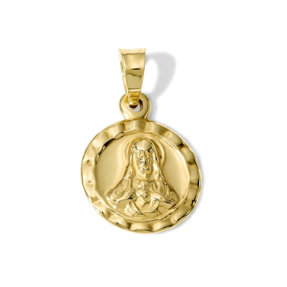 Our Lady of Guadalupe Charm in Hollow 10K Gold