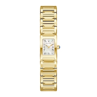 Ladies' Bulova Marc Anthony Harmony Gold-Tone Stainless Steel Watch with Mother-of-Pearl Dial (97L200)