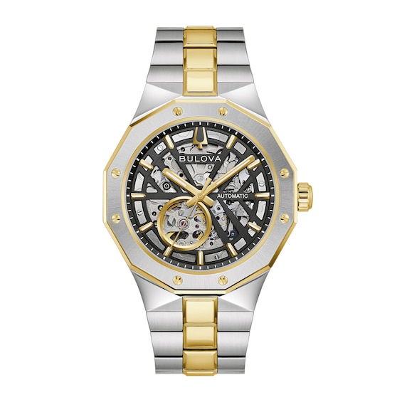 Men's Bulova Prestige Automatic Two-Tone Stainless Steel Watch with Open Dial (98A339)