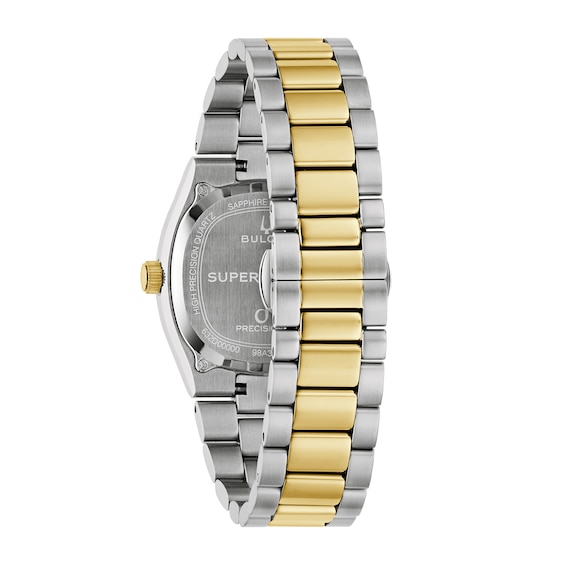 Men's Bulova Super Seville Precisionist Two-Tone Stainless Steel Watch with Jade Dial (98A336)