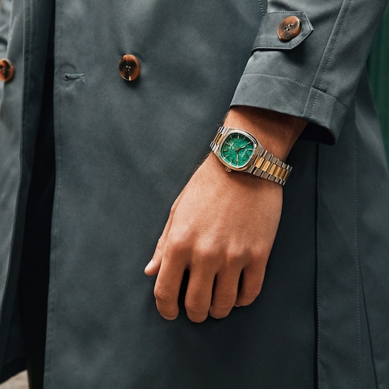 Men's Bulova Super Seville Precisionist Two-Tone Stainless Steel Watch with Jade Dial (98A336)