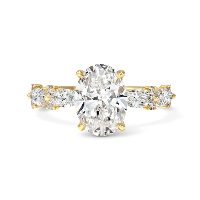 Main Image 1 of 3 CT. T.W. Certified Oval Lab-Grown Diamond Engagement Ring in 14K Gold (F/VS2)